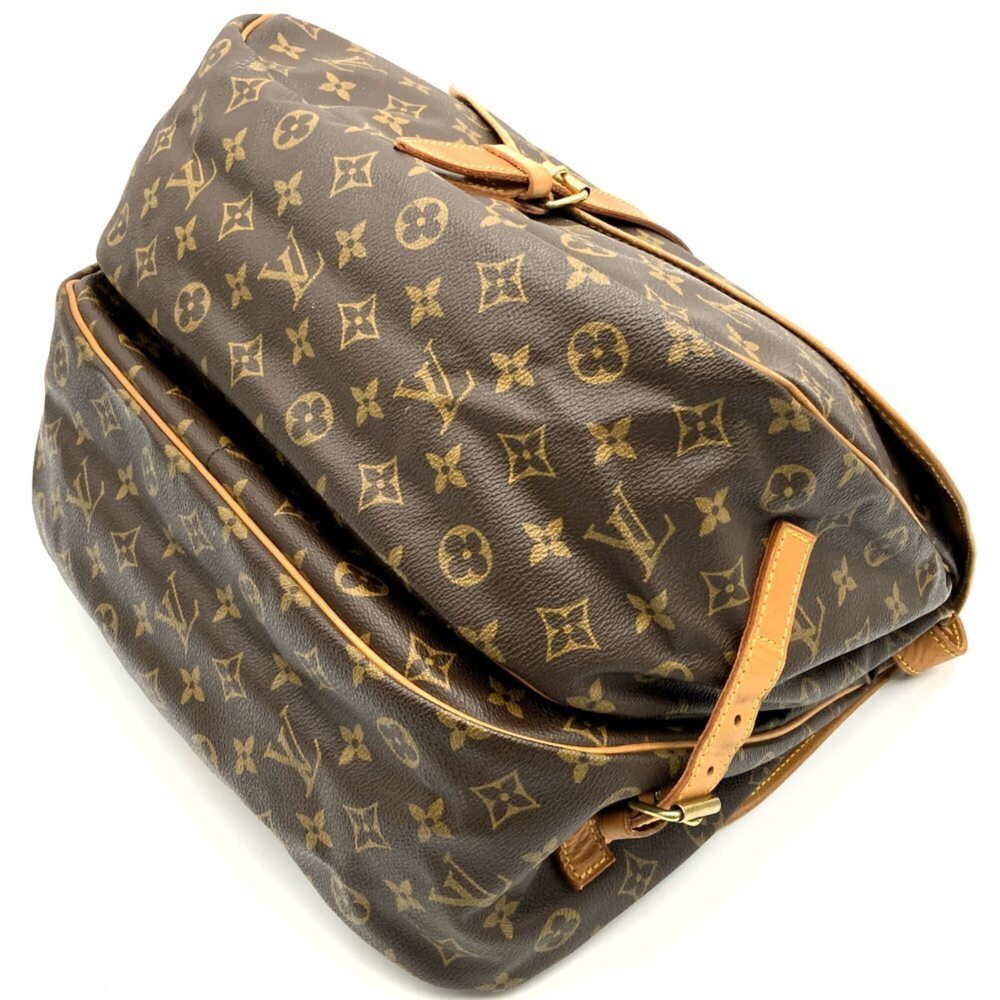 LOUIS VUITTON Authentic Brown Monogram Leather Shoulder Bag - Picture 3 of 10